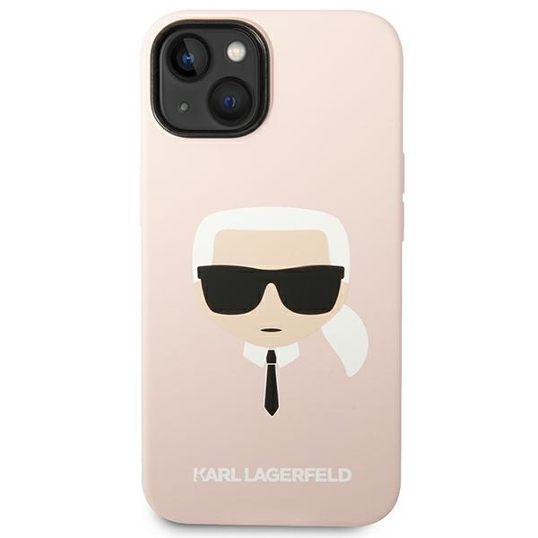 Etui KARL LAGERFELD Apple iPhone 14 Plus Silicone Karl`s Head Magsafe Jasnoróżowy Hardcase